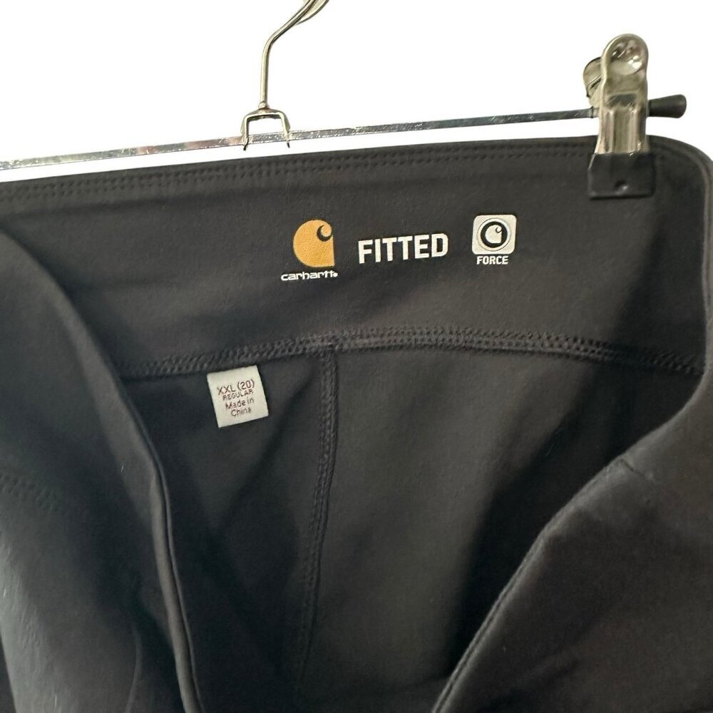 Carhartt Fitted Force Leggings Women's Size 2X XXL 20 Black Utility Workwear EUC - Picture 4 of 9